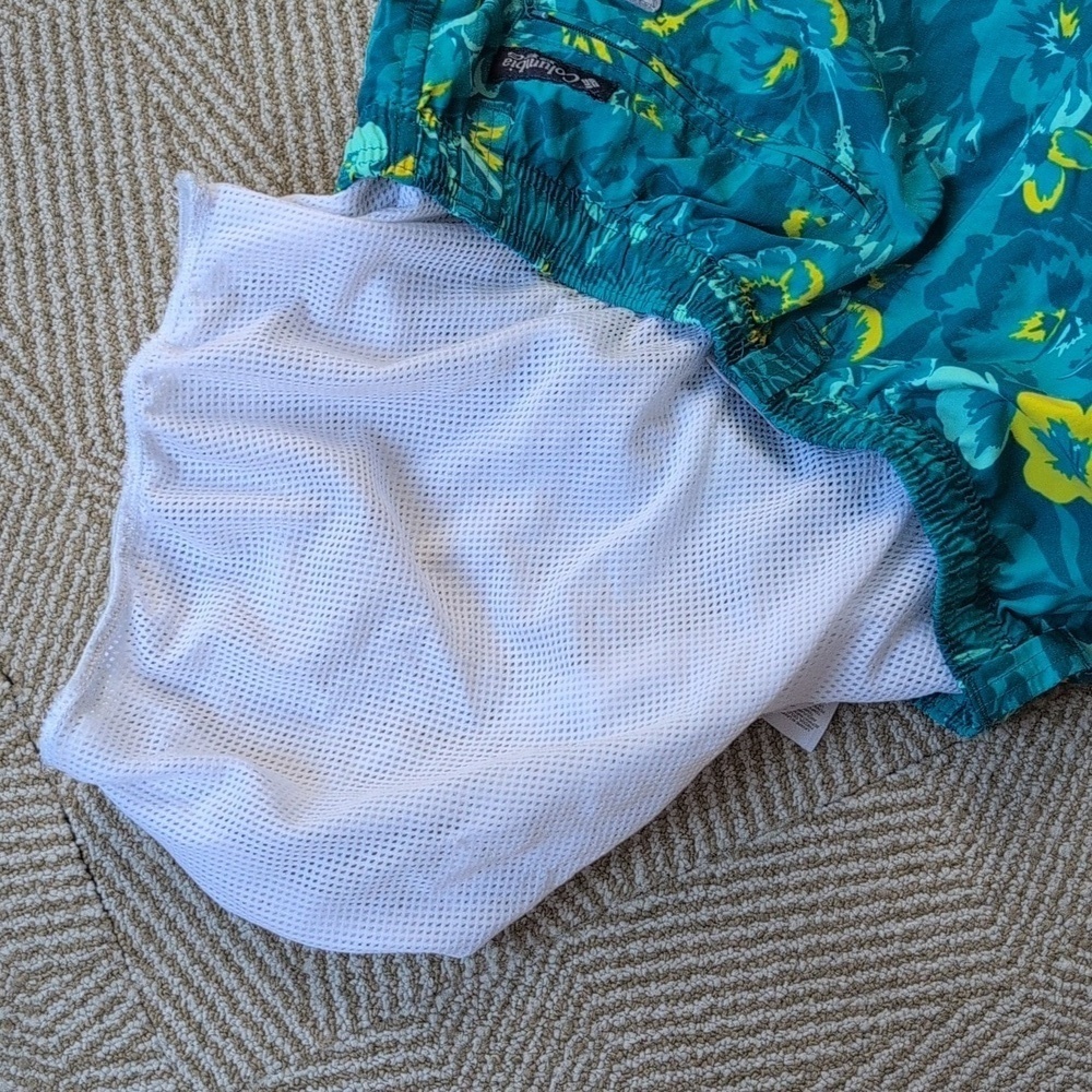 Columbia Men's Omnishade Lined Drawstring Swim Trunks Quick Dry Floral M - Picture 7 of 7